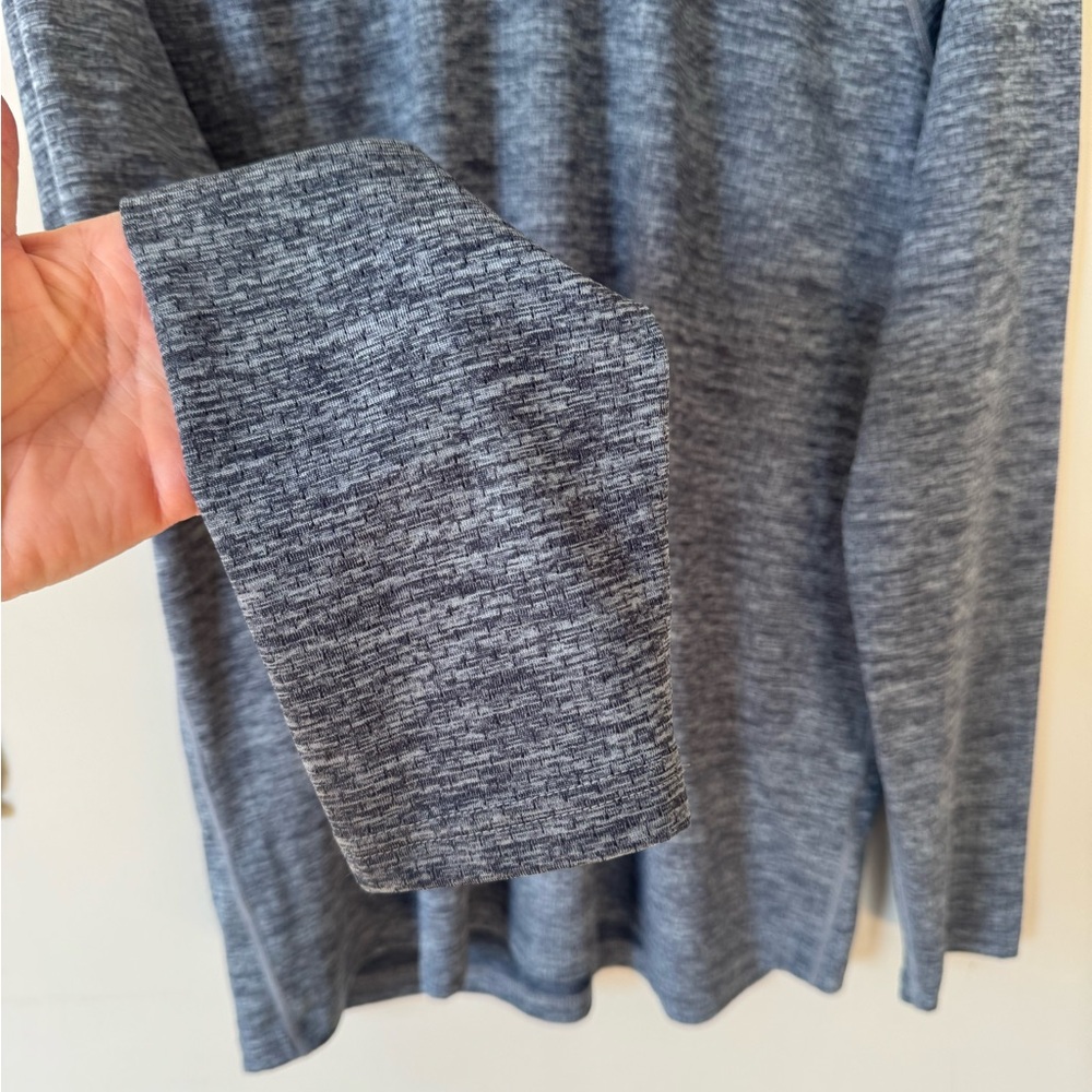 Quince Mesh Performance Training Long Sleeve Tee Heather Blue L - Picture 4 of 8